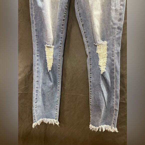 Skinny stretched ripped destroyed denim jeans - Picture 6 of 6